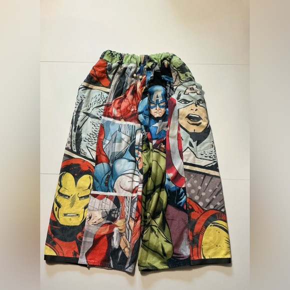 Marvel Other - Marvel Avengers Ironman Hulk Captain Thor Reworked 1 Of 1 Wide Leg Towel Pants